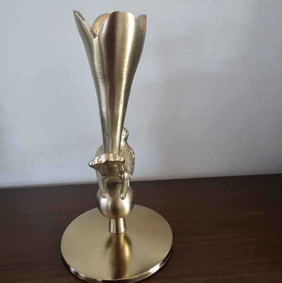 Anthropologie "Marizia Sparrow Candleholder in Bronze" New - Picture 3 of 5